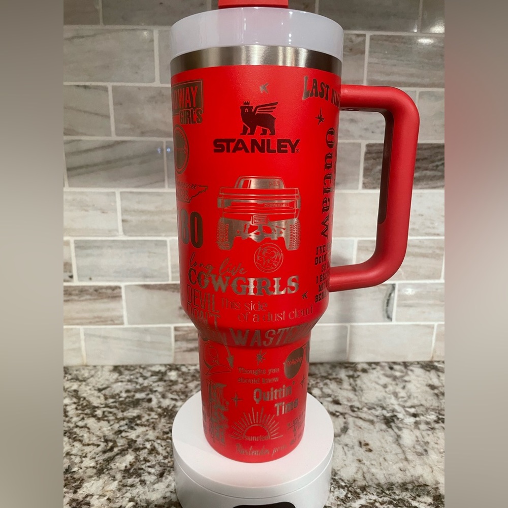 Morgan wallen laser engraved Stanley tumbler pick size color Valentines Day Gift - Picture 6 of 10